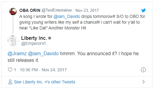 Which song did Teni write for Davido