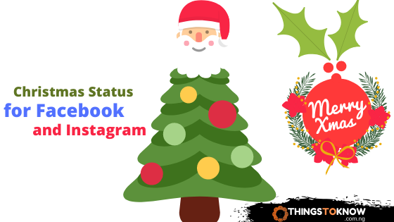 Christmas status for Facebook and Instagram