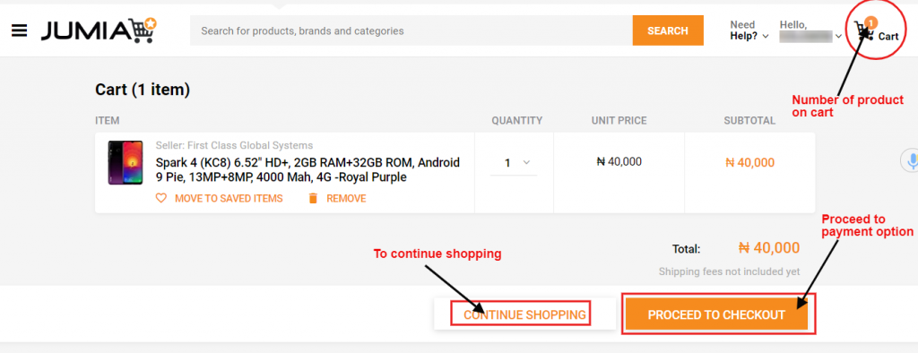 How to Place An Order on Jumia