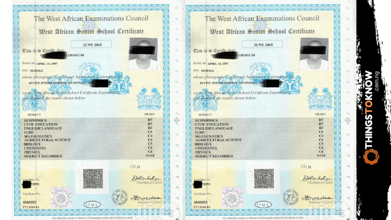 Original WAEC Certificate Collection