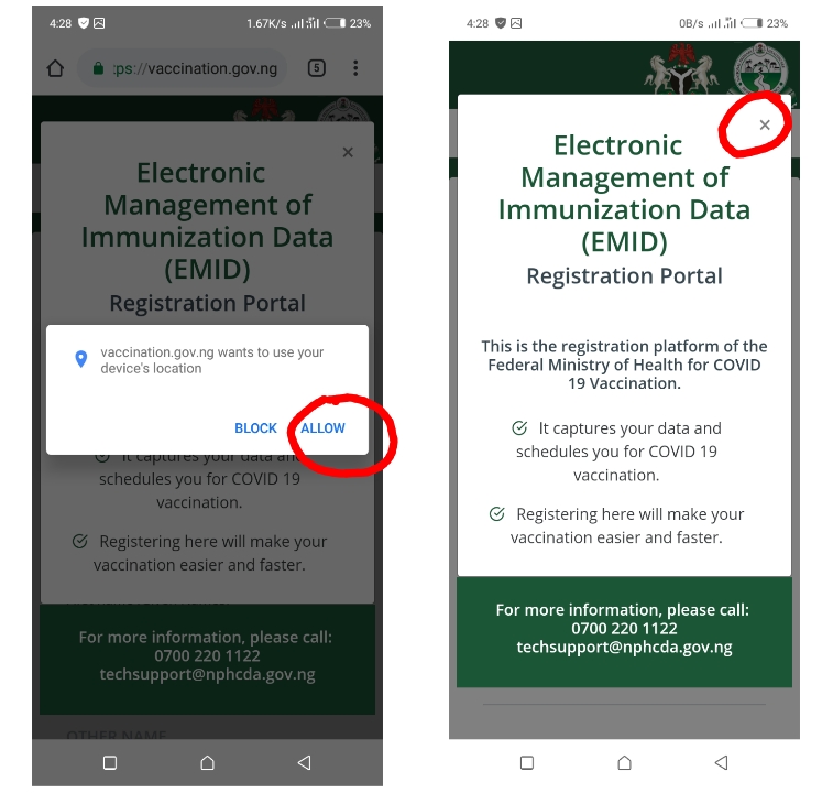 Nigeria covid-19 vaccination form