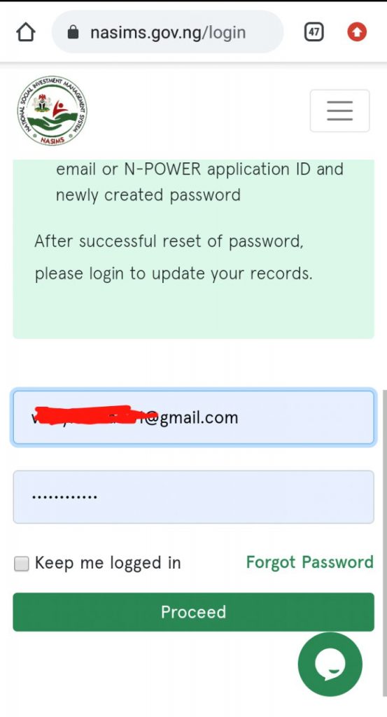 Npower login for batch C