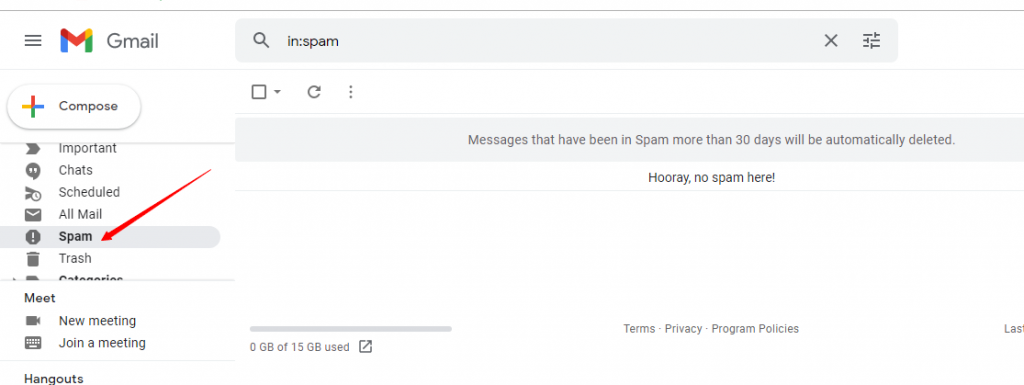 Spam Messages in Gmail