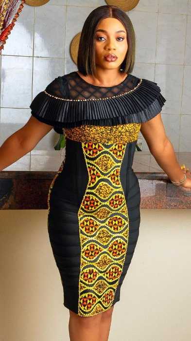 Body Fitted Gown Ankara Style