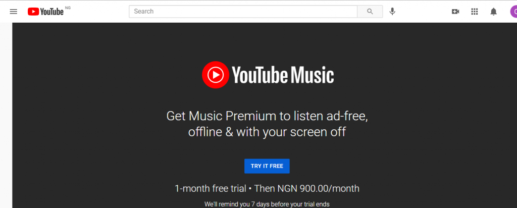 Youtube Music Premium Trial